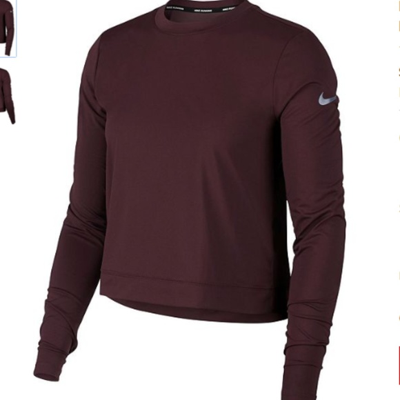 Nike Tops - NWT Nike MILER Mesh Back Long Sleeve Top (M)